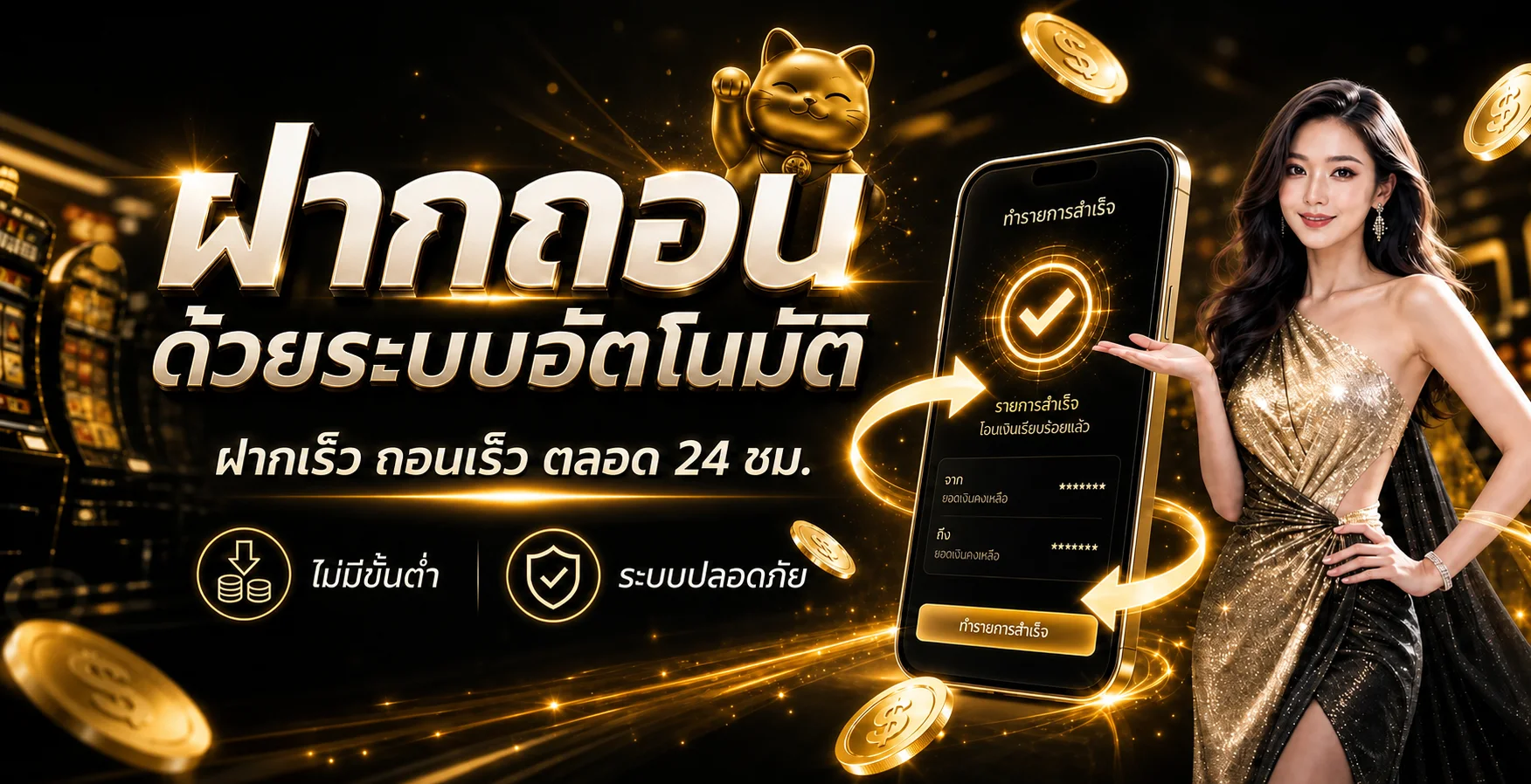 ระบบฝากถอนอัตโนมัติ UFAXWINNER99 บนมือถือ